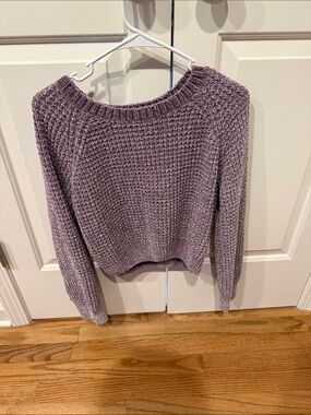 Altar'd State Lavender Chunky Crew Neck Sweater